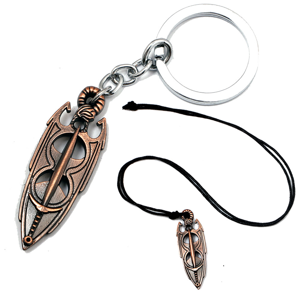 游戏周边上古卷轴ol 阿卡托什护身符吊坠 项链毛衣链复古钥匙扣