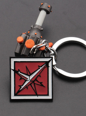 彩虹六号R6游戏周边干员合金实物挂件 金属挂饰钥匙圈汽车钥匙扣