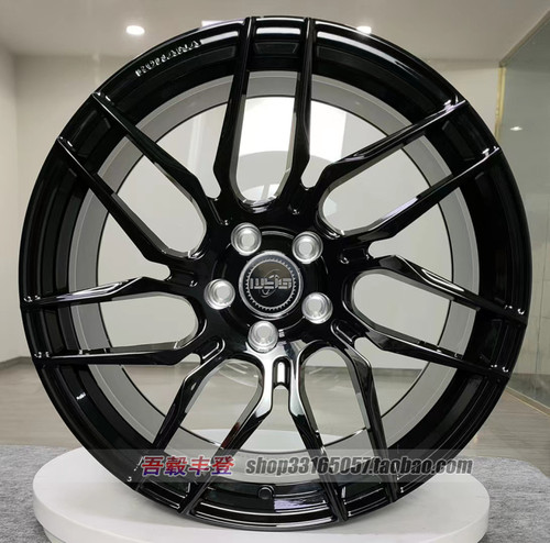 19 20 21 22寸适用法拉利奔驰宝马奥迪特斯拉model 3黑色锻造轮毂
