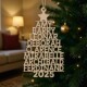 Christmas 饰圣诞节礼物 定制英文字母家庭圣诞树装 Tree Ornament