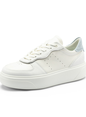 ECCO爱步女鞋百搭小白鞋 2025春新款厚底休闲板鞋 街头舞台219613