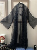 黑色blingbling闪钻大摆阔袖 纱衣长衫 国风舞蹈服 微瑕品 古风服装