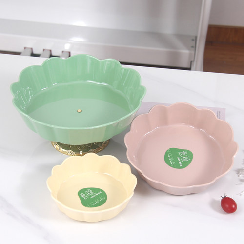 密胺创意欧式仿瓷水果盘轻奢