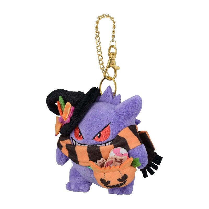 日本正版宠物小精灵宝可梦耿鬼换装万圣节毛绒公仔小挂件pokemon