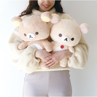 日本正版新款轻松熊M号毛绒公仔基础款玩偶rilakkuma松弛小熊抱枕