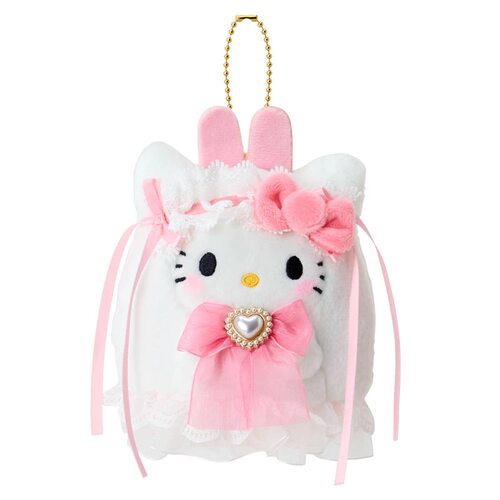 日本三丽鸥正版万圣节幽灵兔耳hellokitty毛绒公仔凯蒂猫挂件吊饰
