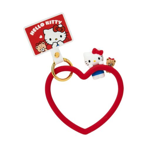 日本hellokitty软胶防摔丢失手机环心挂链手机壳挂件女挂绳凯蒂猫