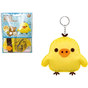 日本正版轻松熊鼻孔鸡不织布材料包手工diy公仔挂件钥匙扣猪鼻鸡