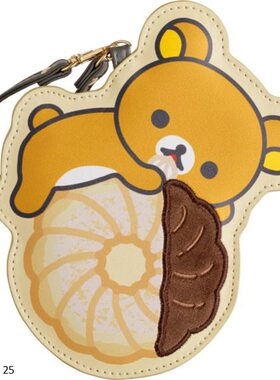 日本正版轻松熊甜甜圈联名卡包挂件卡套rilakkuma松弛熊行李牌