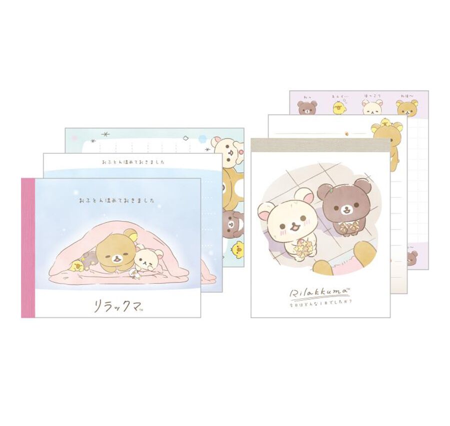 现货rilakkuma日本正版轻松熊便签纸本小笔记本可撕无粘性便条簿
