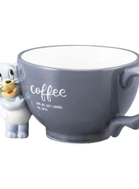 现货日本正版猫和老鼠周边外甥泰菲陶瓷水杯子马克杯咖啡杯 Tuffy