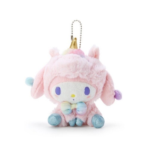 日本正版独角兽粉色美乐蒂公仔玩偶毛绒包挂件书包挂饰my melody