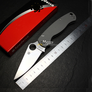 S110V粉末钢刃 Military系列折刀S45VN 美国SPYDERCO蜘蛛C81 Para