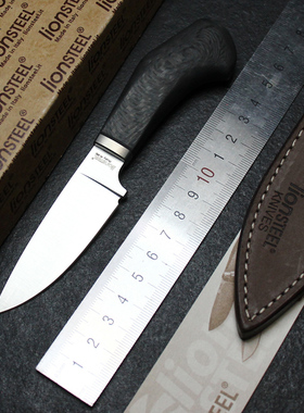 LionSteel意大利钢狮WL1高硬度锋利度M390粉末钢碳纤维柄户外直刀