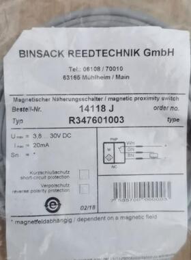 议价BINSACK REEDTECHNIK传器14118J R347601003 H14118