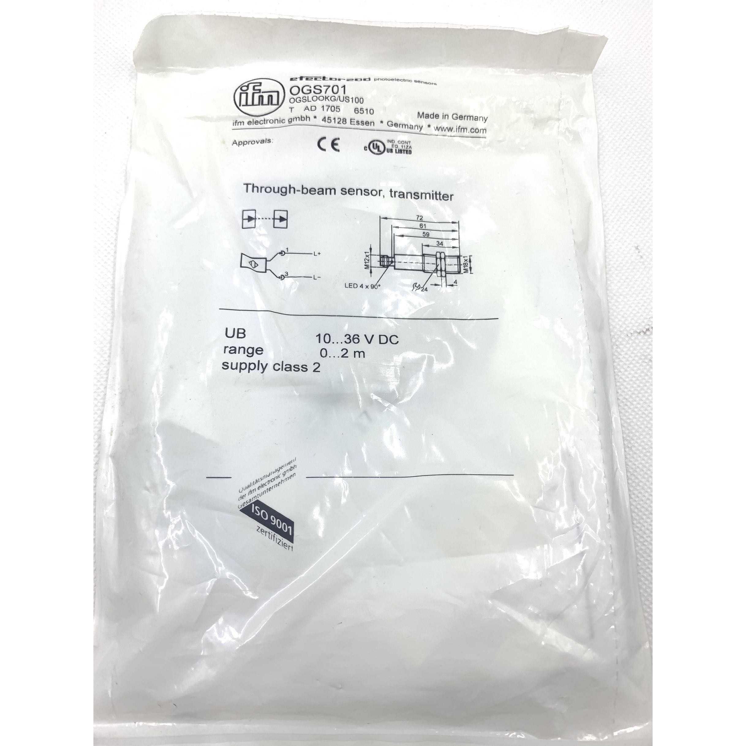 议价IFM OGE701+OGS701对射传器只买