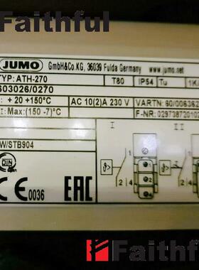 议价Jumo 00636271 久茂温度传器 ATH-270 603026/0270 150度
