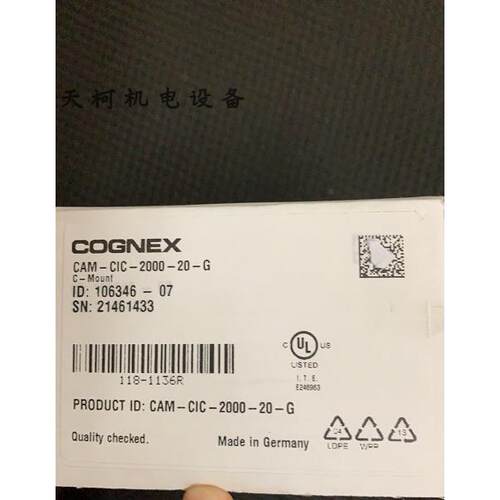 议价COGNEX工业相机CAM-CIC-2000-20-G