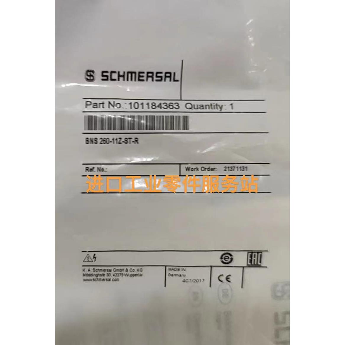 议价SCHMERSALBNS 250-11Z-ST-R传器 101184363