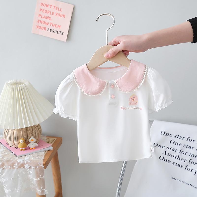 翻领小清新短袖polo领短袖T恤