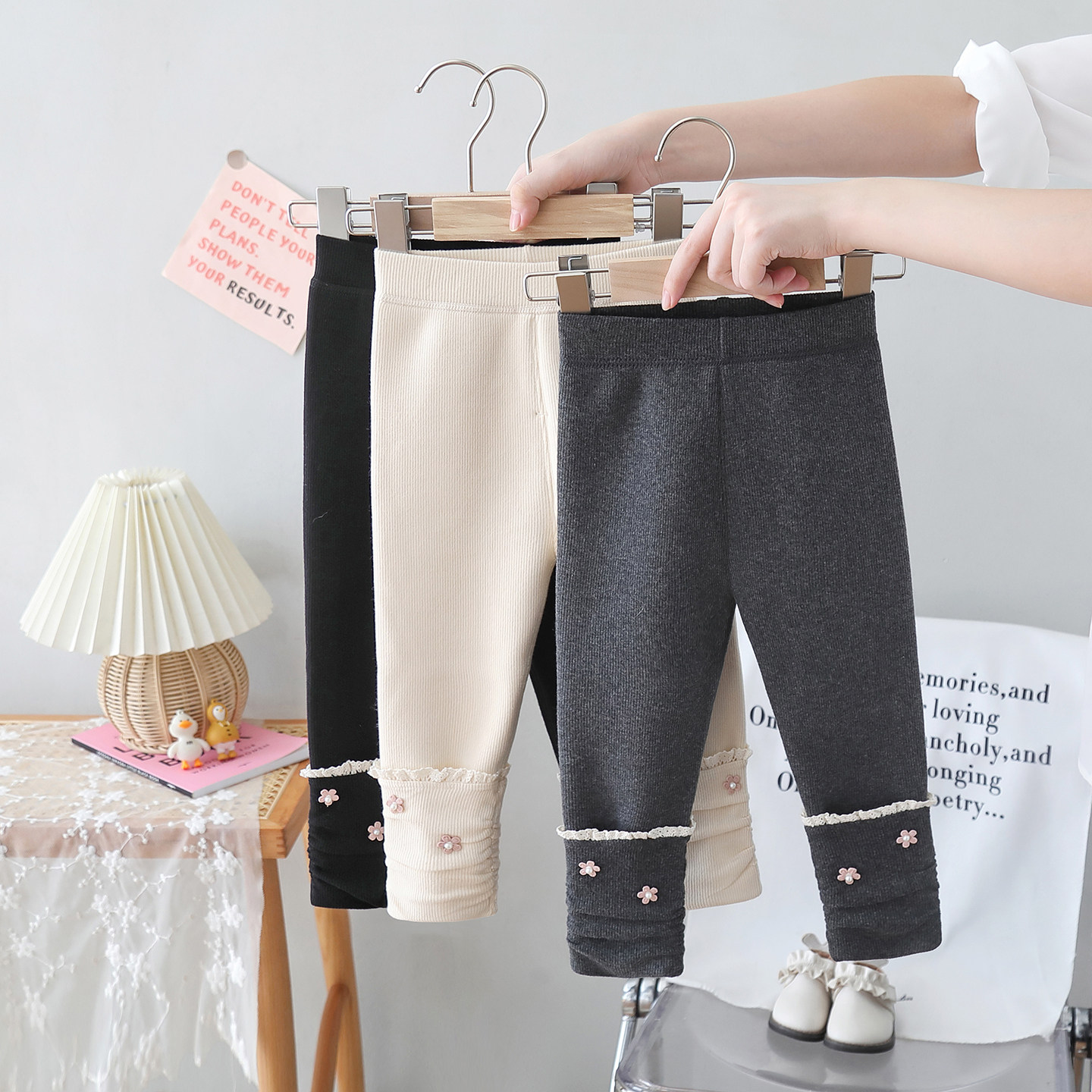 童装冬装女童蕾丝花朵打底裤加绒加厚婴儿童长裤女宝宝堆堆袜裤子,童装/婴儿装/亲子装,裤子,淘宝优惠券,粉丝福利购,淘宝优惠卷