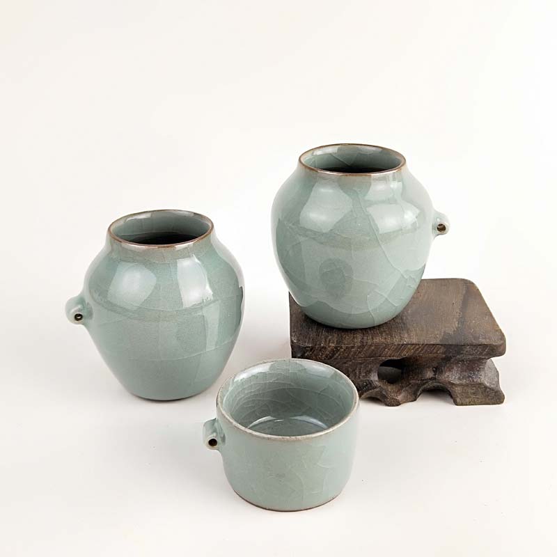 鸟笼配件鸟食罐方笼喂食器青瓷罐