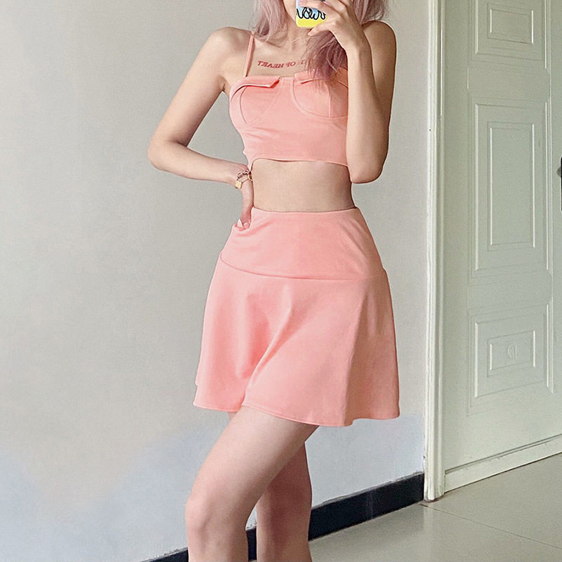 Outlet Songs High Waist Skirt Set Backless camisole Paige skirt suitin the Women's clothing/Boutique , Large size women  category - from Buy2taobao.com to provide professional Taobao agent buy service