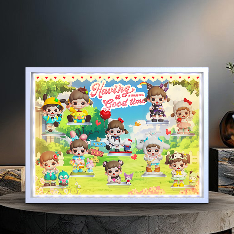 适用TNTSPACE Zoraa三丽鸥联名漫游美好时光系列盲盒场景展示盒