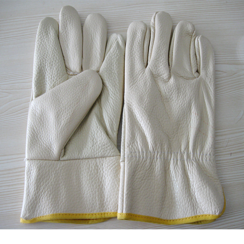 电焊手套耐磨牛皮耐高温防烫劳保短款短皮焊工防护司机全皮手套