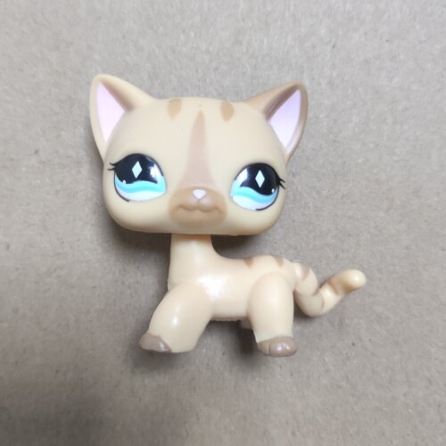LPS Q版宠物 pet微型可爱的小朋友玩具 黄色老虎猫 玩具