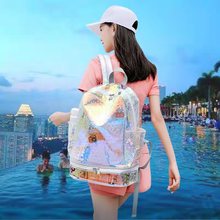 游泳包透明防水干湿分离男女生沙滩旅游健身游泳衣收纳包双肩书包