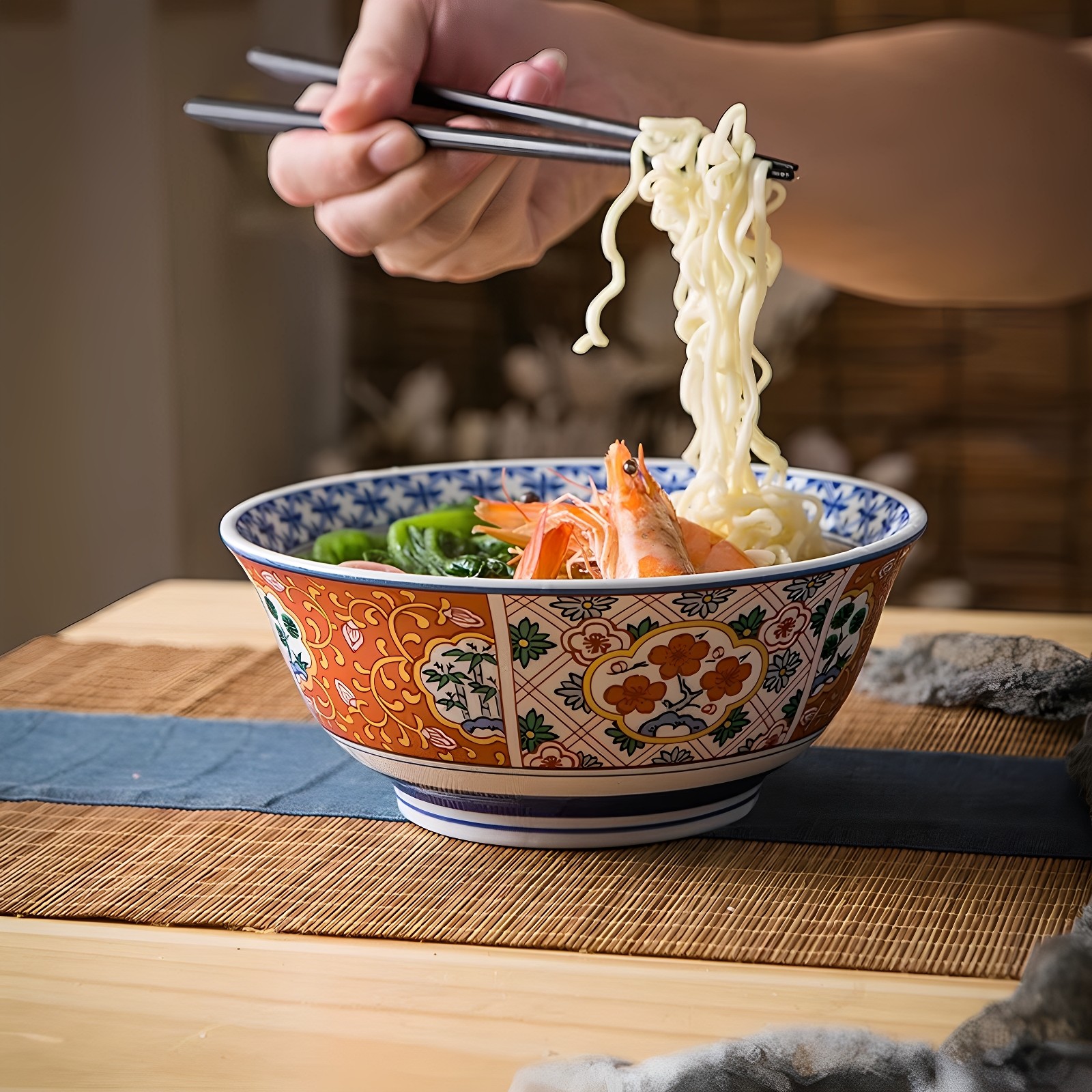 日式复古家用陶瓷饭碗餐厅面碗创意餐具大号牛肉饭碗高脚碗防烫碗,餐饮具,碗,淘宝优惠券,粉丝福利购,淘宝优惠卷