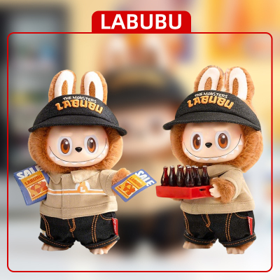 THE MONSTERS怪味便利店系列搪胶毛绒吊卡labubu手办挂件