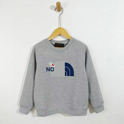 2025秋冬新款中大童加绒圆领男女儿童纯棉加厚卫衣