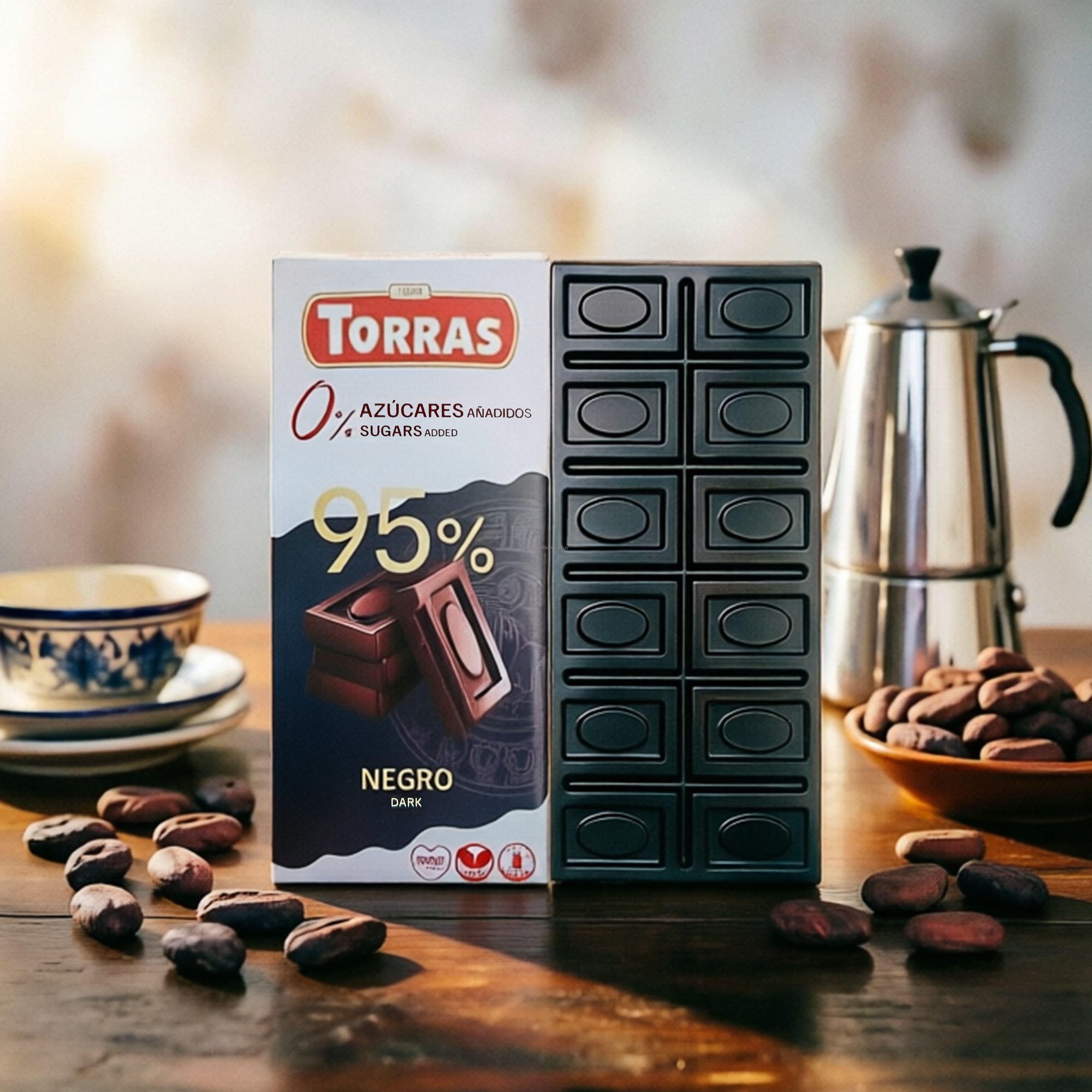 西班牙原装进口零食TORRAS托瑞思黑巧克力95 85 72可可脂排块75g