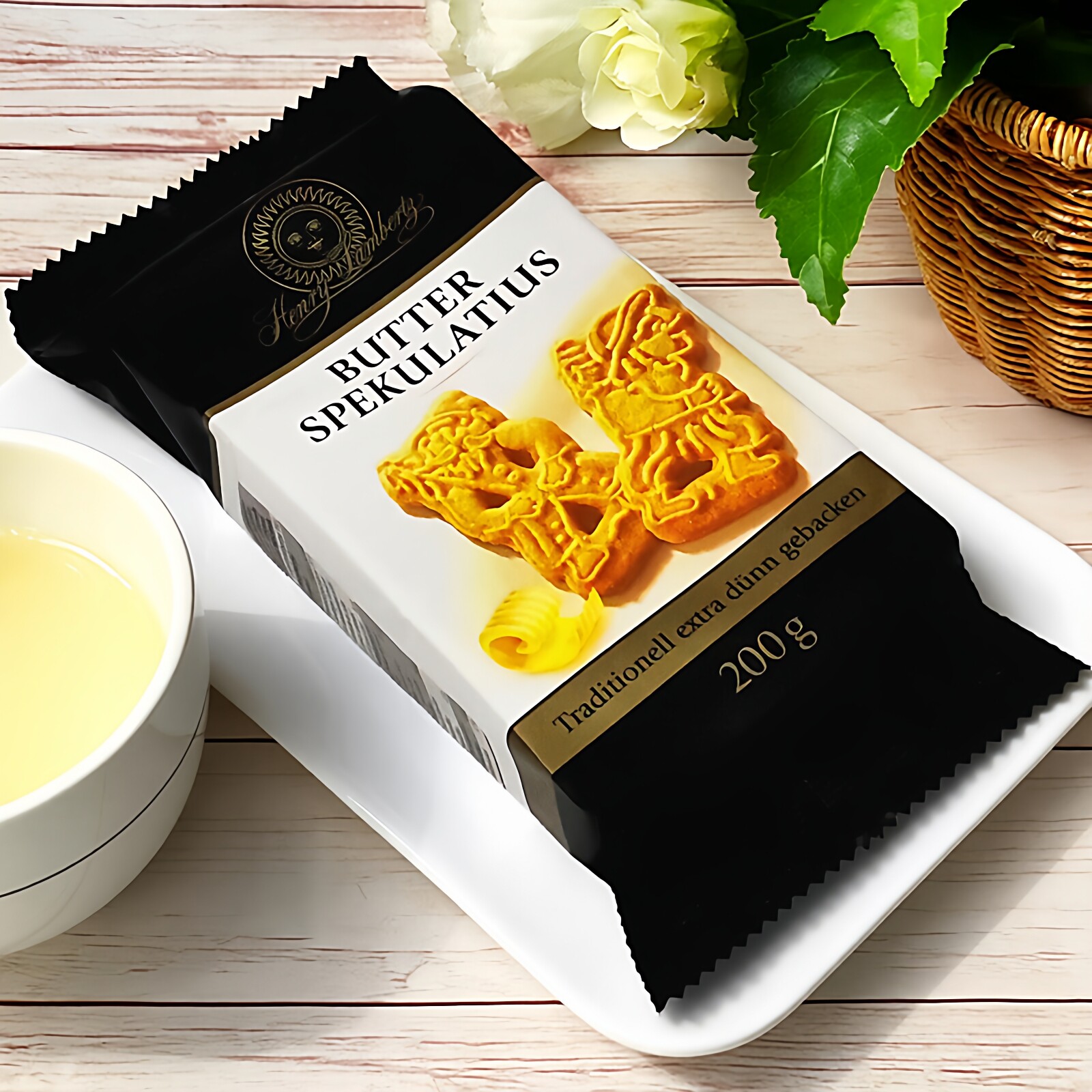 德国原装进口零食小吃曲奇Henry Lambertz 20%黄油饼干小袋装200g