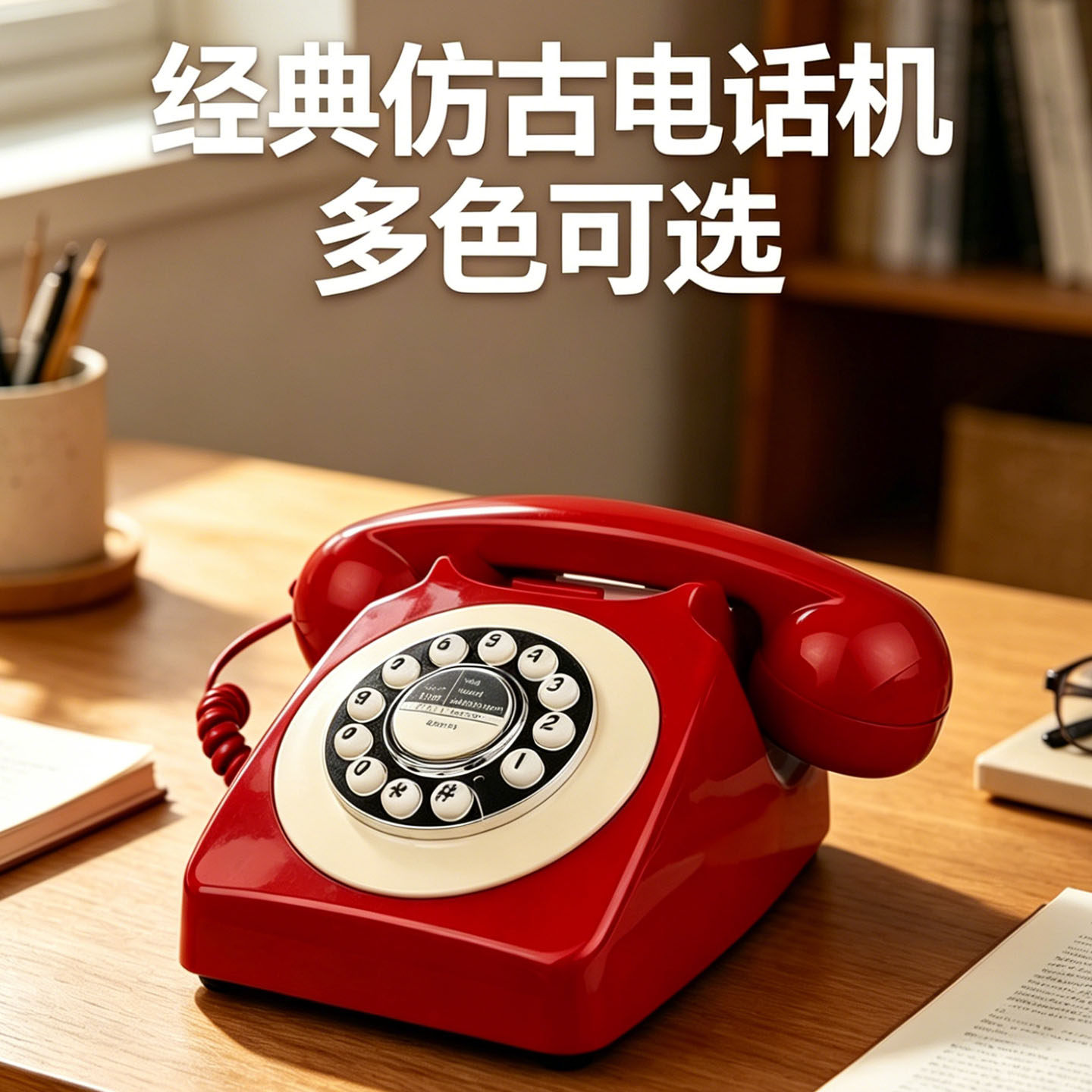 欧式仿古电话机复古座机老式古董中式时尚创意家用有线固定电话机