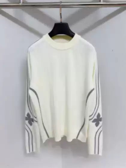 Wool Knitwear 2026 Autumn and Winter New Fashion Ski Stripes Floral Versatile Loose Long-Sleeved Sweater for Men and Women