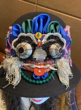 ｛月果儿｝老绣虎头渔夫帽 毛呢礼帽 盆帽 （已出）