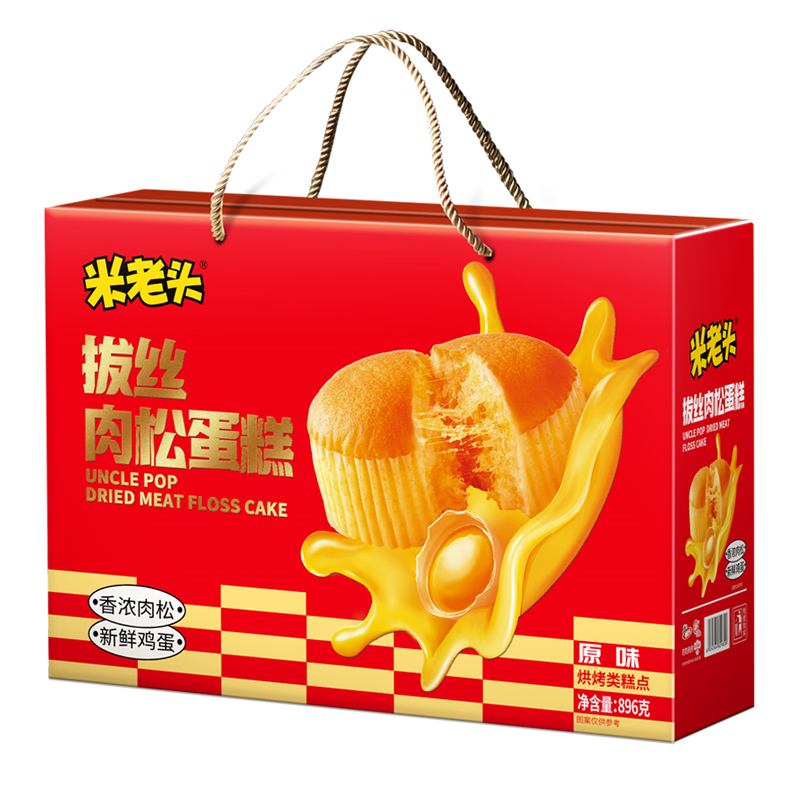 新货米老头896g拔丝肉松蛋糕礼盒送礼超市同款公司团购年货送礼品,零食/坚果/特产,传统西式糕点,淘宝优惠券,粉丝福利购,淘宝优惠卷