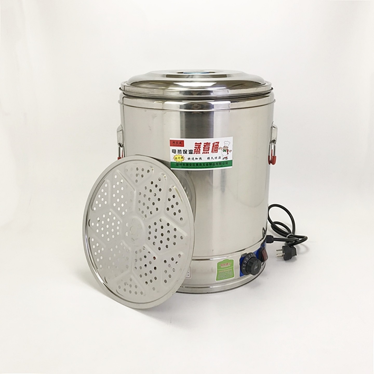 韩泰盛不锈钢20电热304高汤商用麻辣烫蒸煮面熬粥锅开水保温100桶