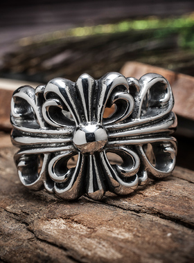 权志龙同款花滕银男女款钛钢戒指