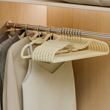 太力短颈衣架缩脖子衣撑家用挂衣防滑无痕防肩角节约空间植绒衣架