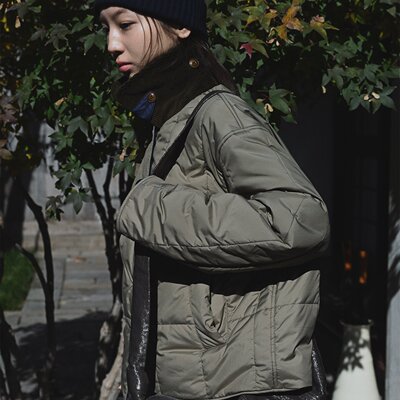 3M夹棉两面穿翻领短款棉服