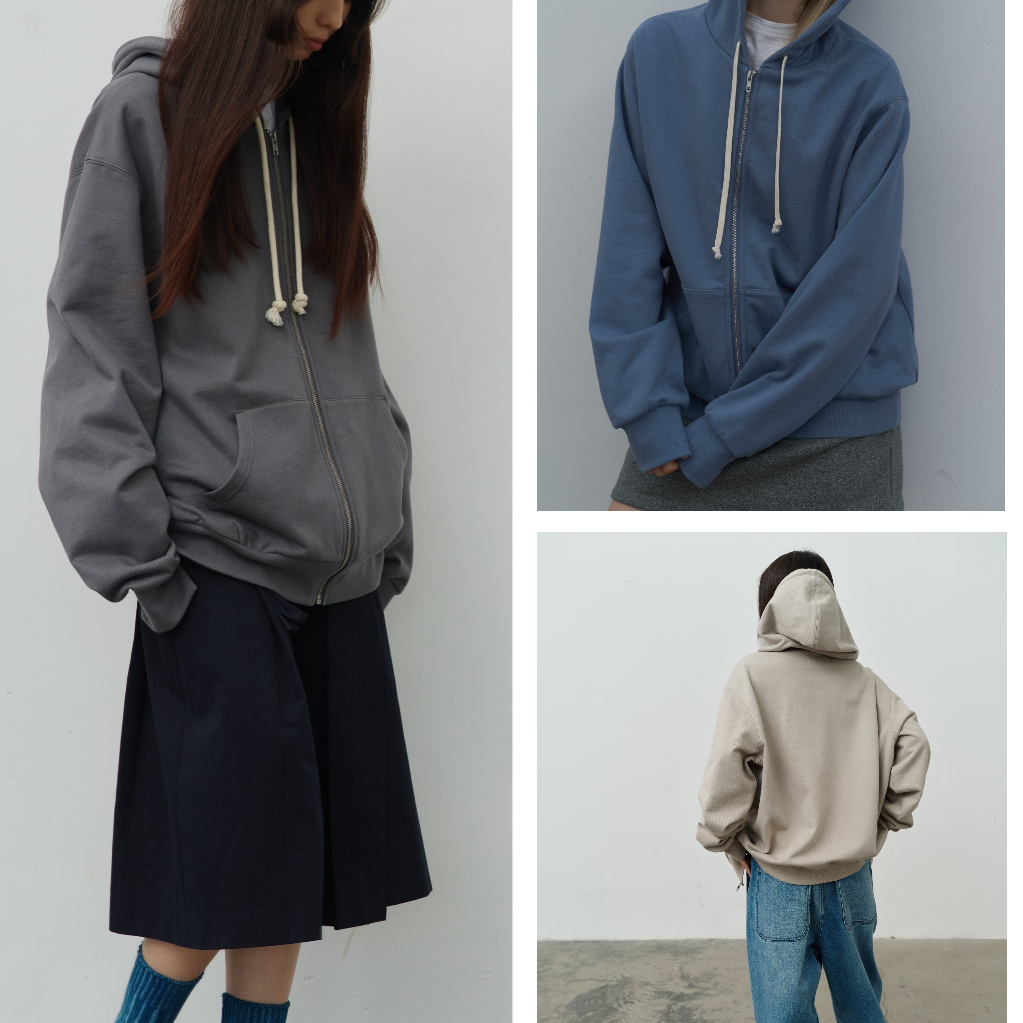 WITHSUUGAR｜秋冬「自发热」锁温黑科技拉绒宽松连帽纯色卫衣,男装,夹克,淘宝优惠券,粉丝福利购,淘宝优惠卷