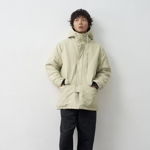 WITHSUUGAR|3M新雪丽仿丝棉防水高领连帽长款棉服