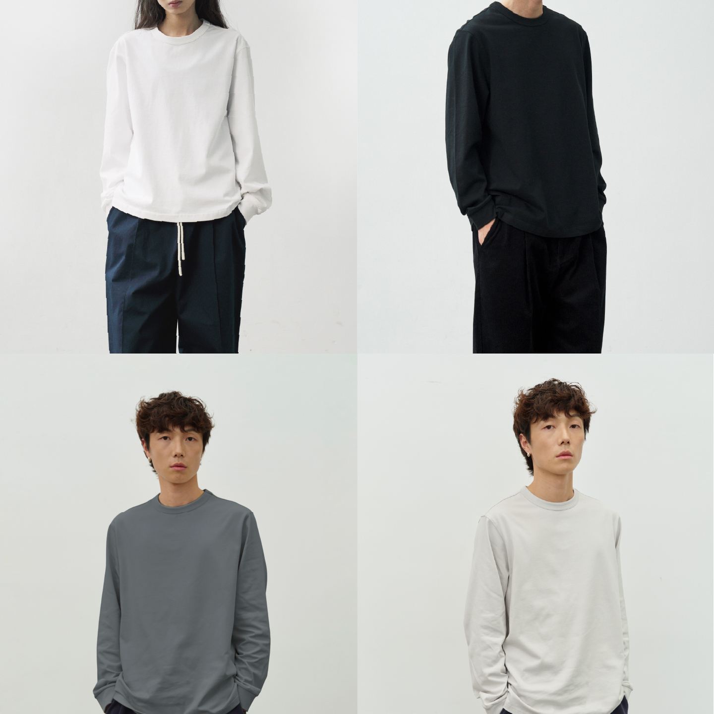 WITHSUUGAR310g经典圆领长袖TEE