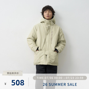 WITHSUUGAR｜3M新雪丽仿丝棉防水高领连帽长款棉服