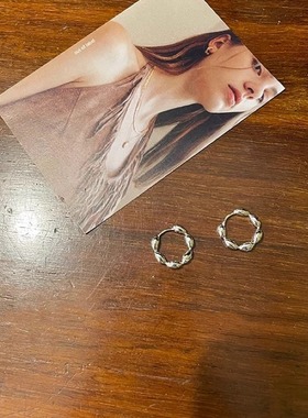 自制韩国out of label通体S925纯银米粒耳钩happyrim同款