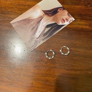 label通体S925纯银米粒耳钩happyrim同款 自制韩国out